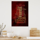 Yeshua/Jesus Collageの名前 ポスター (キッチン)