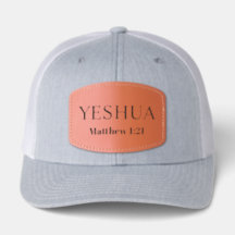 YESHUA Leather Patch Custom Bible Verse Cap 