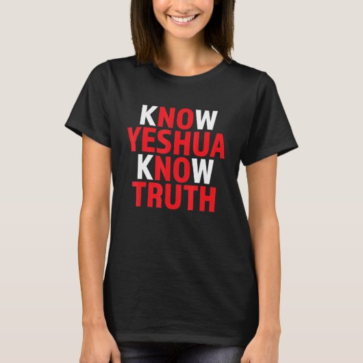Yeshua Shirt Christian Faith Hebrew Name for Jesus Tシャツ (正面)