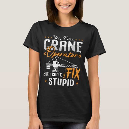 YesIはクレーン運転士の建築作業者サイト Tシャツ (正面)