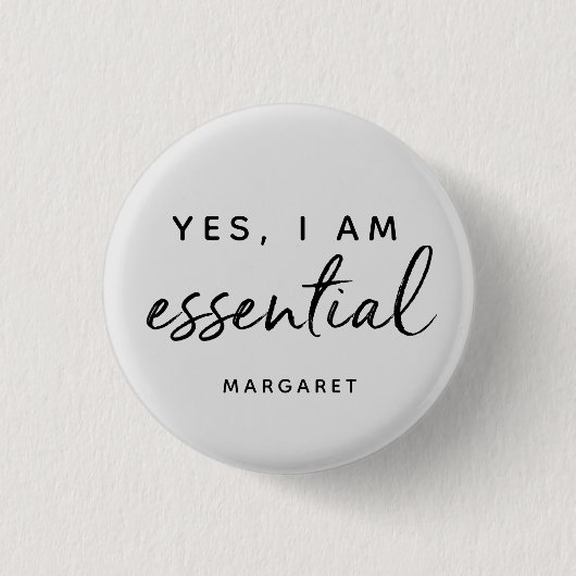 YesIは必須作業者従業員パーソナライズされた 缶バッジ (正面)