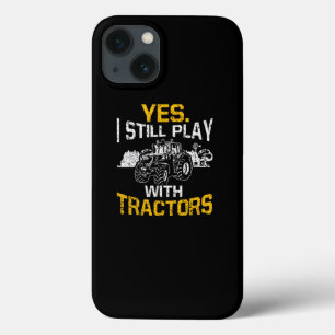 YesIスチル遊ウィズトラクターおもしろい農家 iPhone 13ケース