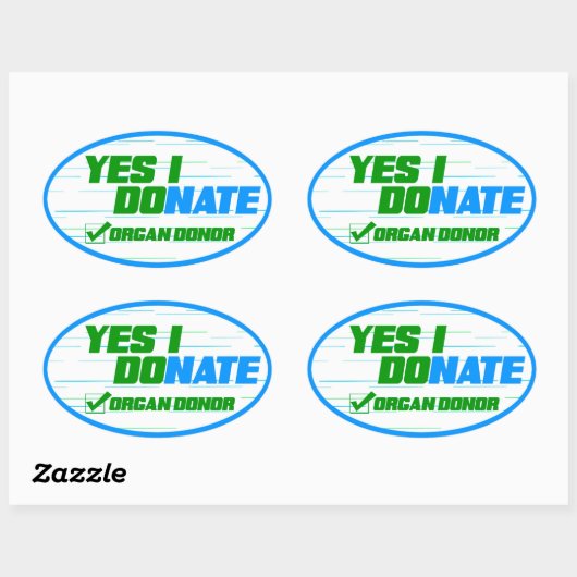 YesIドネイト臓器提供者が生命を寄付 楕円形シール (シート)