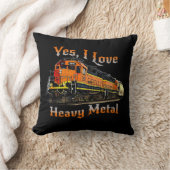 YesI愛するヘビーメタルディーゼル機関車列車 クッション (ブランケット)