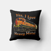YesI愛するヘビーメタルディーゼル機関車列車 クッション (裏面)