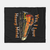 YesI愛するヘビーメタルディーゼル機関車列車 フリースブランケット (正面(横))