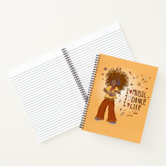 YesI Love Music Spiral Notebook ノートブック (内部)