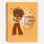 YesI Love Music Spiral Notebook ノートブック (正面)