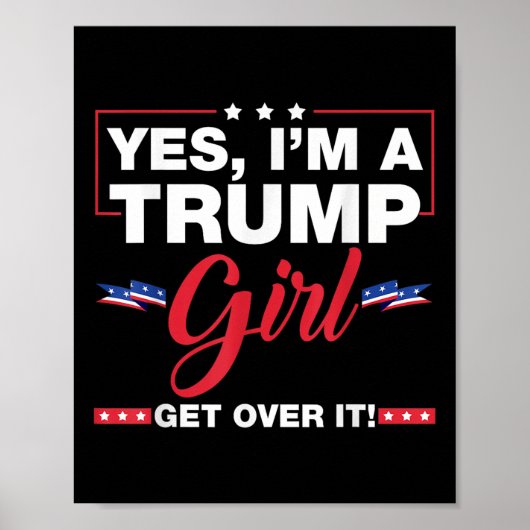 YesImトランプ女の子Itを乗り越えるトランプ2024選挙 ポスター (正面)