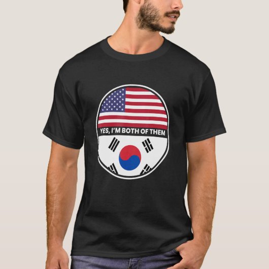 YesIm両方とも米国国旗 Tシャツ (正面)