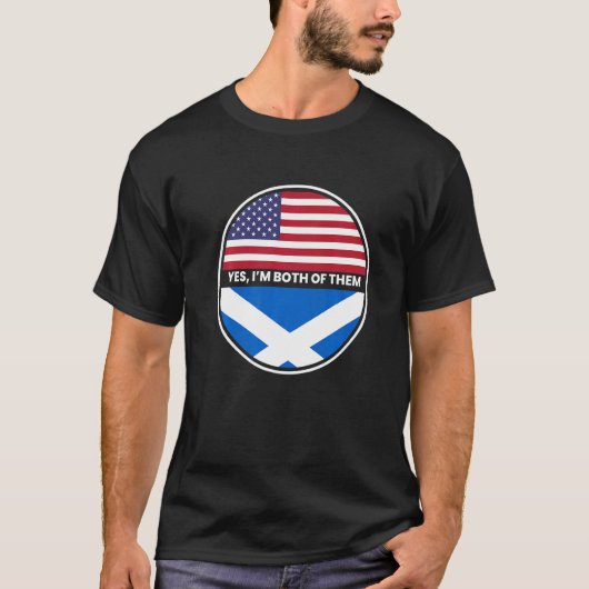 YesIm両方のUsaスコットランド国旗 Tシャツ (正面)
