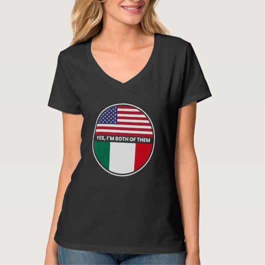 YesIm彼らの両方のアメリカ国旗 Tシャツ (正面)