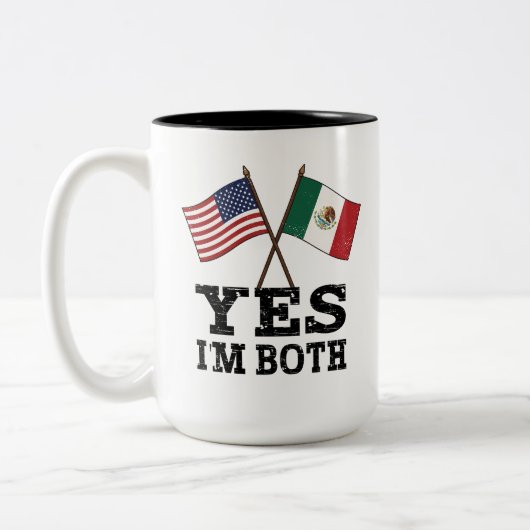 YesI'm Both – 米国メキシコプライドカスタム ツートーンマグカップ (左)