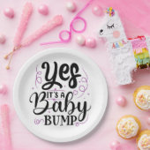YesIt's Aベビーバンプ – 妊娠の発表 ペーパープレート (パーティー)