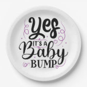 YesIt's Aベビーバンプ – 妊娠の発表 ペーパープレート (正面)