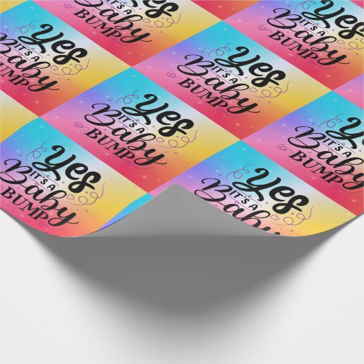 YesIt's Aベビーバンプ – 妊娠の発表 ラッピングペーパー (角)