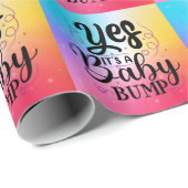 YesIt's Aベビーバンプ – 妊娠の発表 ラッピングペーパー (ロールコーナー)