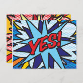 YESNOおもしろいレトロ漫画ブックアーポップ・アートのト ポストカード (正面/裏面)