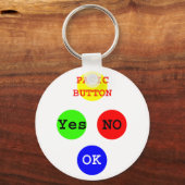 YesNo Buttons The MUSEUM Zazzle Gives キーホルダー (正面)