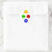 YesNo Buttons The MUSEUM Zazzle Gives ラウンドシール (バッグ)