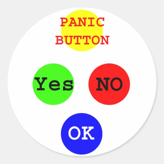 YesNo Buttons The MUSEUM Zazzle Gives ラウンドシール (正面)