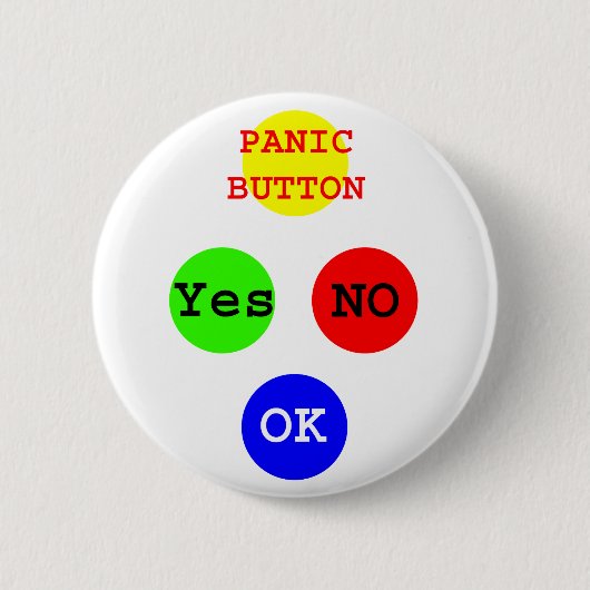 YesNo Buttons The MUSEUM Zazzle Gives 缶バッジ (正面)