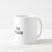 YESPLEASEやる気を起こさせる引用文マグカップ コーヒーマグカップ (正面右)