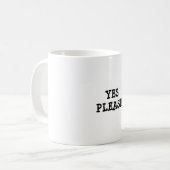 YESPLEASEやる気を起こさせる引用文マグカップ コーヒーマグカップ (正面左)