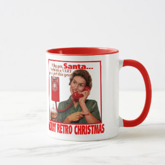 YesSantaGoodGirl-RingerMug 11oz マグカップ