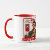 YesSantaGoodGirl-RingerMug 11oz マグカップ (左)