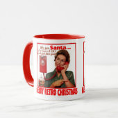 YesSantaGoodGirl-RingerMug 11oz マグカップ (正面左)