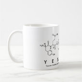 Yessicaのペプチッド名前のマグ コーヒーマグカップ (左)