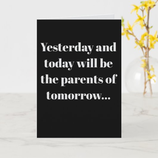 "Yesterday and today" (Any) Joke カード (黄色い花)