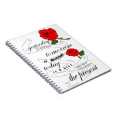 yesterday is history tomorrow is mystrey today ノートブック (右側)