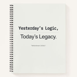 Yesterday's Logic Today's Legacy Developer Quote ノートブック