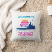 Yesterday's Tomorrow - Retro Synthwave Design クッション (ブランケット)