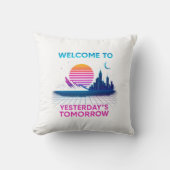 Yesterday's Tomorrow - Retro Synthwave Design クッション (正面)
