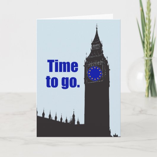 YESTO BREXIT "Time to go" EU国旗ビッグベン時計: カード (正面)