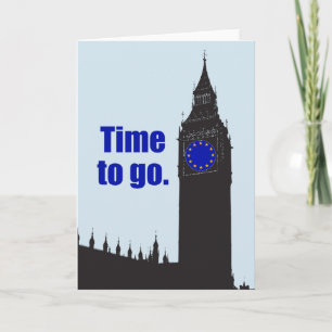 YESTO BREXIT "Time to go" EU国旗ビッグベン時計: カード