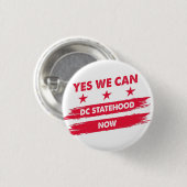YesWashington dcの州旗を今すぐ使用できます 缶バッジ (正面&裏面)