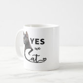 YesWeキャット – YesWe Can コーヒーマグカップ (正面左)