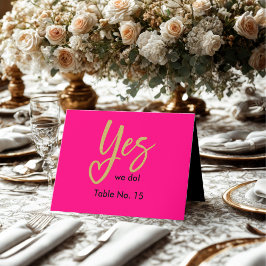 YesWe エレガント Do Black金ゴールド結婚のテーブル番号 サンキューカード
