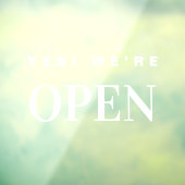 YesWe Are Openモダンプロフェッショナル ウィンドウサイン (シート3)