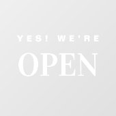 YesWe Are Openモダンプロフェッショナル ウィンドウサイン (シート)