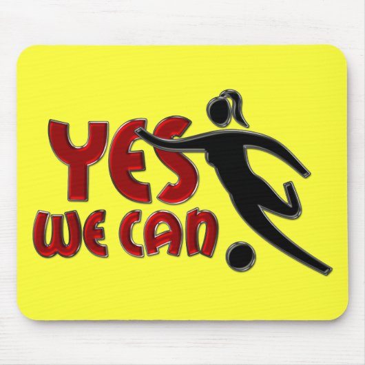 YESWE CAN – 女子サッカー マウスパッド (正面)