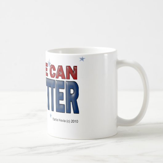 YesWe Can Better (1a) - Mugs – 単に言う コーヒーマグカップ (右)