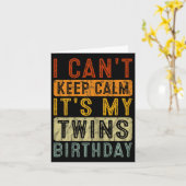 Yeswear I Can't Keep Calm It's My Twins Birthday C カード (黄色い花)