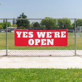 YesWe's はっきりした Open Red White Business Outdoor 横断幕 (インサイチュ)