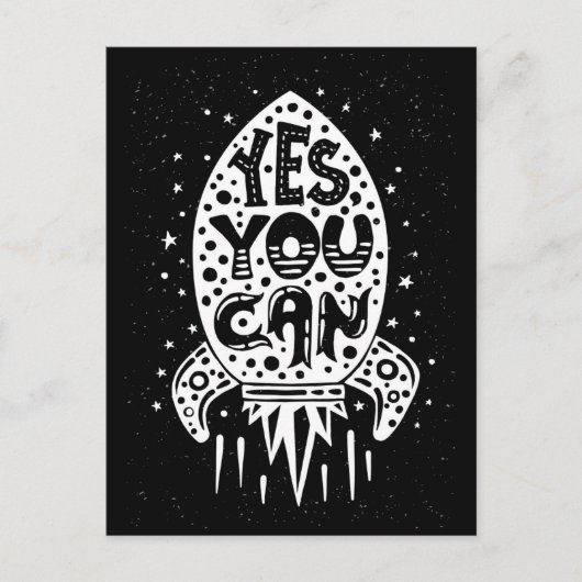 YesYou Can Rocketship ポストカード (正面)
