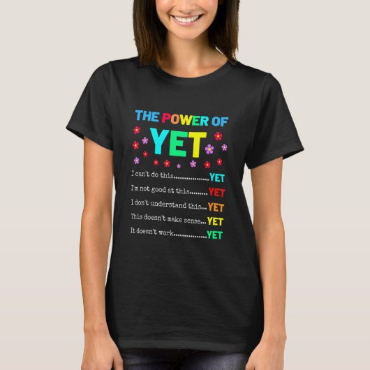 YETのパワー前向き・テ感動的アック Tシャツ (正面)